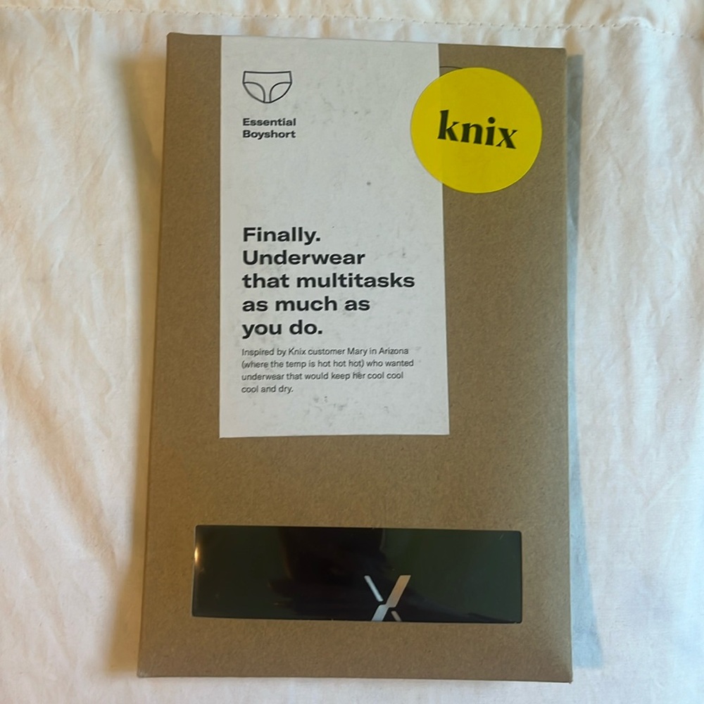 Knix Essential No-Show Boyshort XS Black NWT